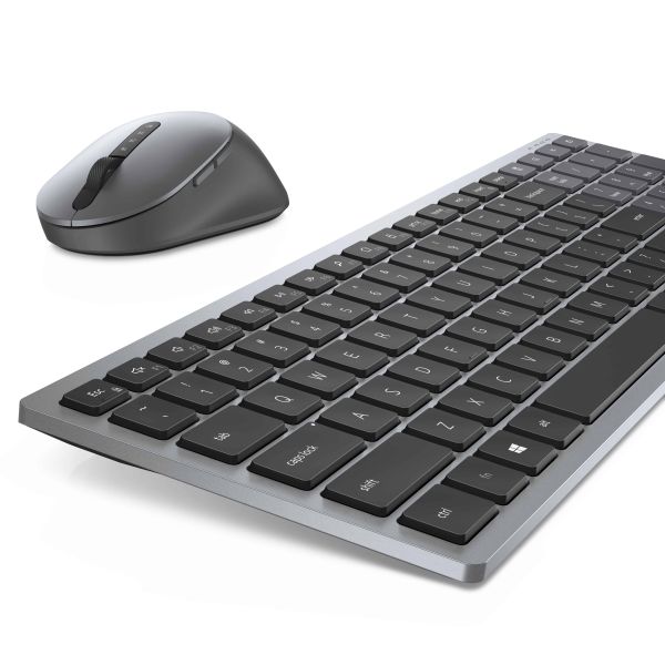 DELL KM7120W toetsenbord Inclusief muis RF-draadloos + Bluetooth QWERTY Grijs, Titanium (KM7120W-GY-UK)