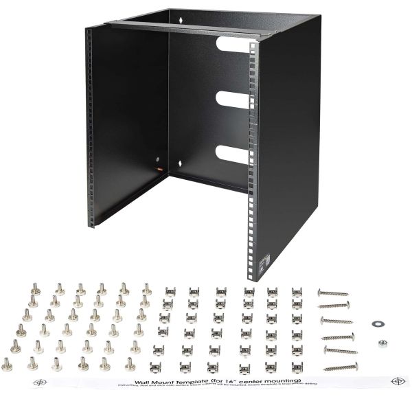 StarTech.com 12U wand monteerbaar rack voor 12"/30 cm diep apparatuur wandkast (WALLMNT12)