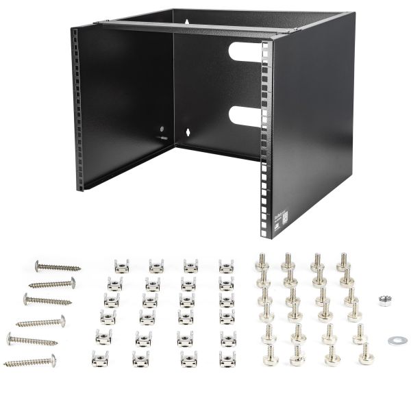 StarTech.com Wand monteerbaar rack voor 12"/30 cm apparatuur wandkast massief staal 8U (WALLMOUNT8)