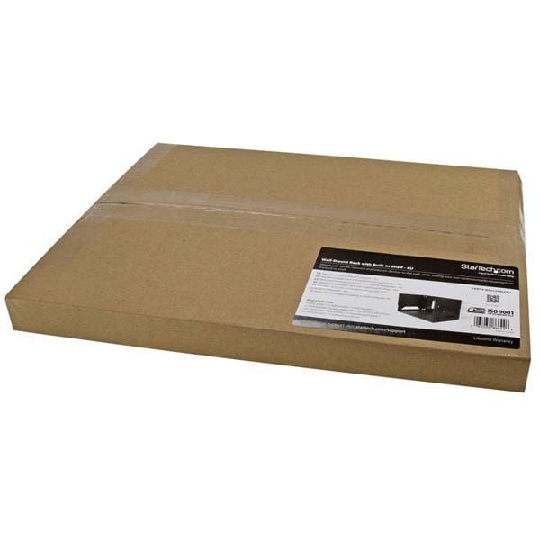 StarTech.com 2 Post 4U Open Frame Wandmonteerbare Server rack met Ingebouwd Schap, Verstelbare Diepte, Netwerk rack voor Data/AV/Electronica/Computer Apparatuur, Compacte Server Rack, TAA Compliant