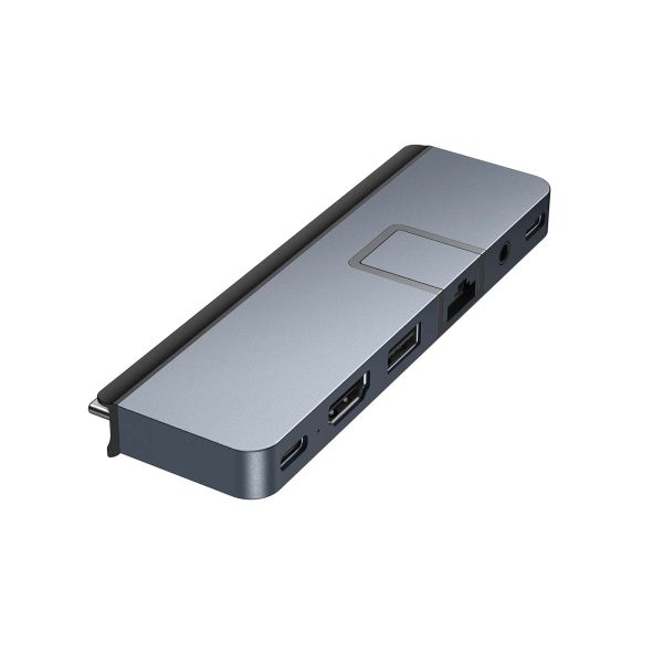 HYPER DUO PRO 7-in-2 USB-C Hub USB Type-C 104 Mbit/s Grijs (HD575BUGL)