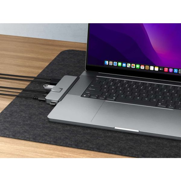 HYPER DUO PRO 7-in-2 USB-C Hub USB Type-C 104 Mbit/s Grijs (HD575BUGL)