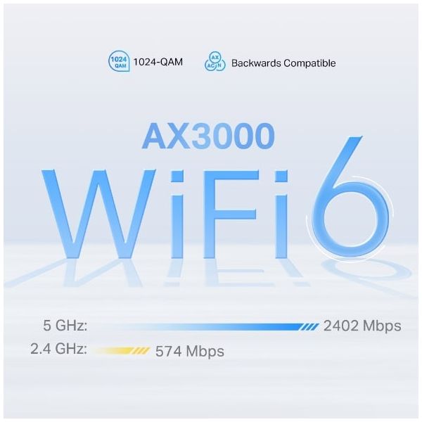 TP-Link Deco X50-5G Dual-band (2.4 GHz / 5 GHz) Wi-Fi 6 (802.11ax) Wit 3 Intern (DECO X50-5G(1-PACK))