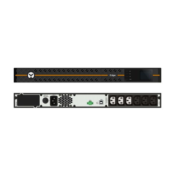 Vertiv Liebert EDGE-1500IRM1U UPS Line-interactive 1,5 kVA 1350 W 6 AC-uitgang(en) (EDGE-1500IRT2UBATKIT)