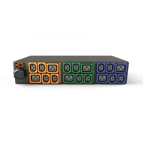 Vertiv MG01D2R0-18PB63-2PS56B2H10-S energiedistributie 18 AC-uitgang(en) 2U Zwart (GI10061L)