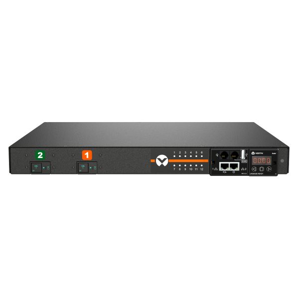 Vertiv Geist GR30202 energiedistributie 12 AC-uitgang(en) Zwart, Groen, Oranje (GR30202)