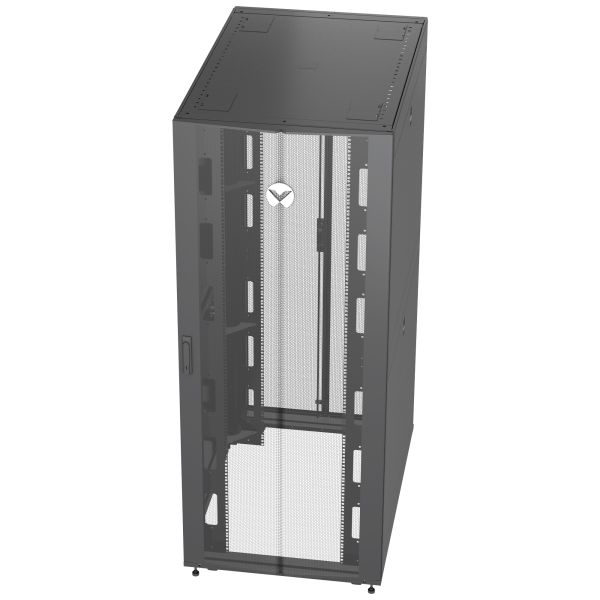Vertiv VR3150 rack 42U Vrijstaande rek Zwart, Transparant (VR3150)