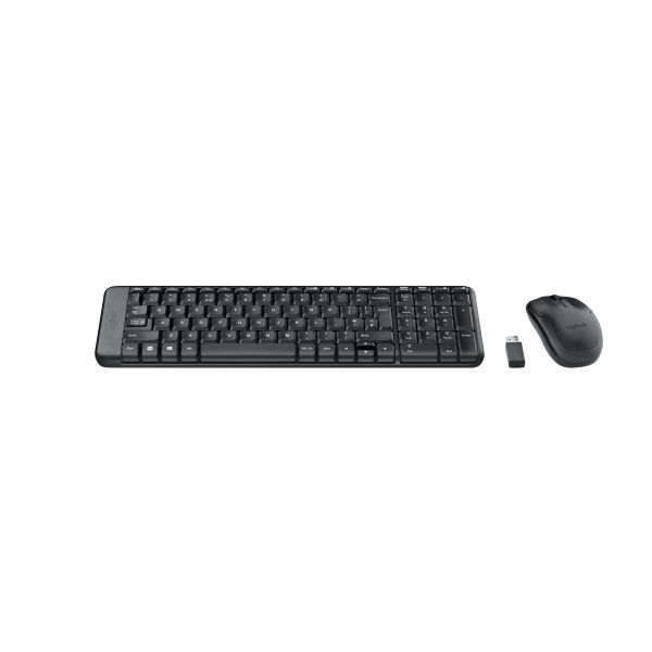 Logitech Wireless Combo MK220 toetsenbord Inclusief muis RF Draadloos QWERTY Grieks Zwart (920-003157) Logitech Wireless Combo MK220 toetsenbord Inclusief muis RF Draadloos QWERTY Grieks Zwart (920-003157)