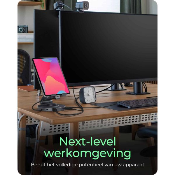 ICY BOX IB-TH100-DK dockingstation voor mobiel apparaat Tablet/smartphone Antraciet, Zwart (IB-TH100-DK)