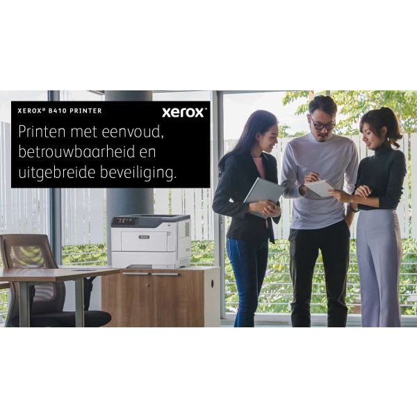 Xerox B410 A4 47 ppm draadloze dubbelzijdige printer PS3 PCL5e/6 2 laden totaal 650 vel (B410V_DN)