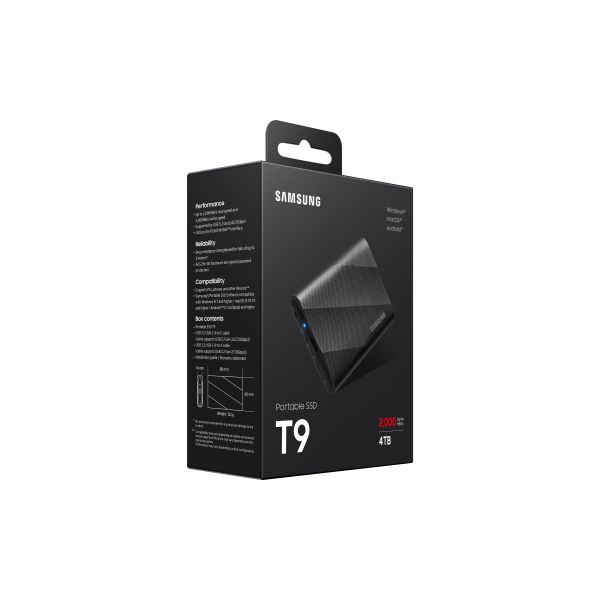 Samsung MU-PG4T0B 4 TB USB Type-C USB 3.2 Gen 2x2 Zwart (MU-PG4T0B/EU)