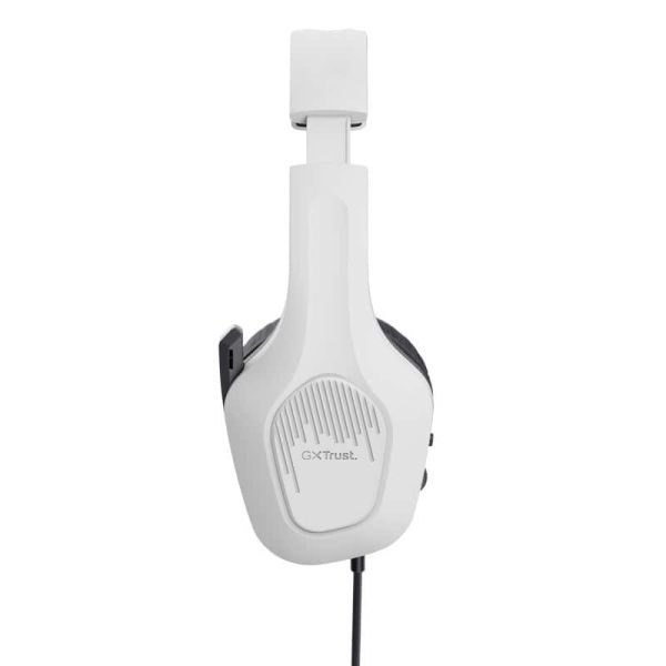 Trust GXT 415S Zirox Gaming Headset - Bedrade gamingheadset – Opklapbare microfoon – 50 mm drivers – Wit (24993)