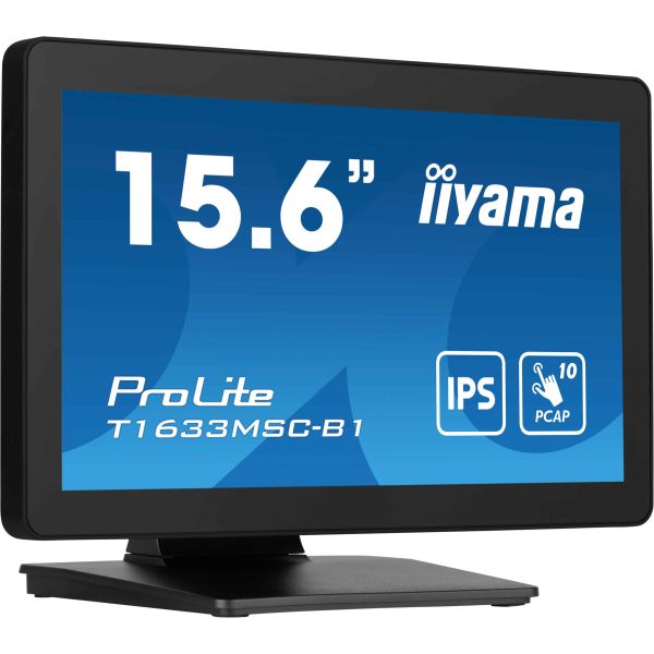 iiyama ProLite T1633MSC-B1 computer monitor 39,6 cm (15.6") 1920 x 1080 Pixels Full HD LCD Touchscreen Zwart (T1633MSC-B1)