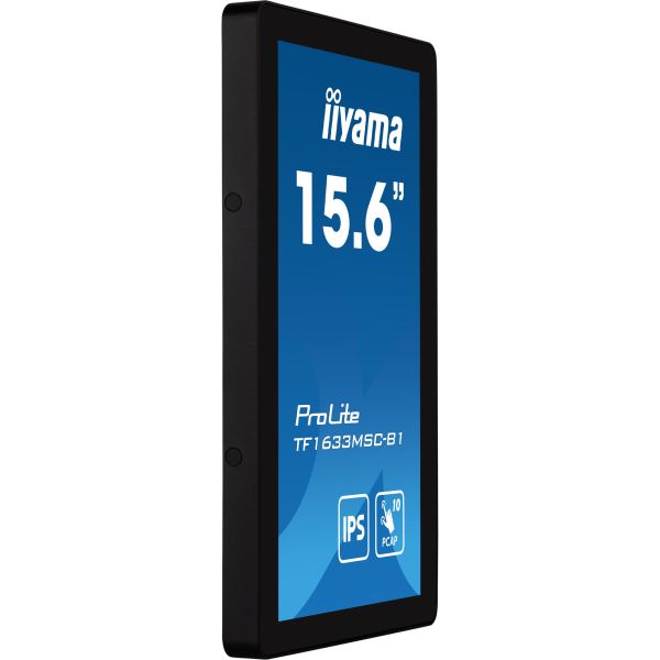 iiyama ProLite TF1633MSC-B1 computer monitor 39,6 cm (15.6") 1920 x 1080 Pixels Full HD Touchscreen Zwart (TF1633MSC-B1) iiyama ProLite TF1633MSC-B1 computer monitor 39,6 cm (15.6") 1920 x 1080 Pixels Full HD Touchscreen Zwart (TF1633MSC-B1)