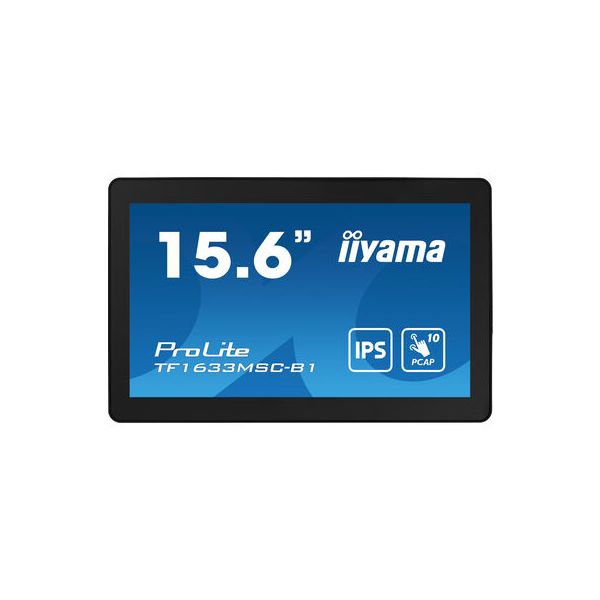 iiyama ProLite TF1633MSC-B1 computer monitor 39,6 cm (15.6") 1920 x 1080 Pixels Full HD Touchscreen Zwart (TF1633MSC-B1)