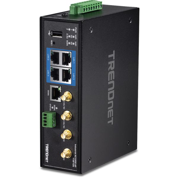 TRENDnet TI-W100 - Wireless Router - 4-Port-Switch - GigE - 802.11a/b/g/n/ac - Dual-Band (TI-W100)