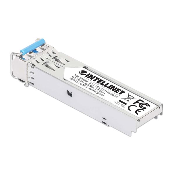 Intellinet Netwerk transceiver Gigabit SFP, 1000Base-LX (LC) single-mode, 10 km, equivalent aan Cisco GLC-LX-SM-RGD, 3 jaar garantie (508568) Intellinet Netwerk transceiver Gigabit SFP, 1000Base-LX (LC) single-mode, 10 km, equivalent aan Cisco GLC-LX-SM-RGD, 3 jaar garantie (508568)