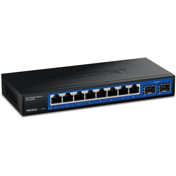 TRENDnet 9-Port 2.5G Unmanaged Switch with 10G SFP+ Port (TEG-S5091) (TEG-S5091)