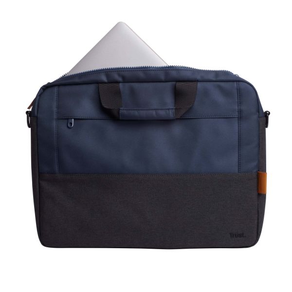 Trust Lisboa Laptop schoudertas 16 inch - Laptop schoudertas – Voor laptops tot 16 inch – Gerecycled polyester – Blauw (24980)