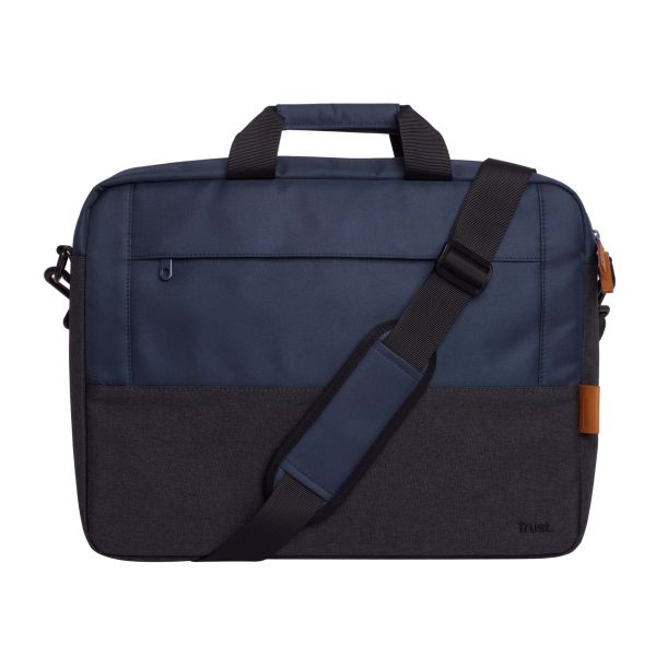 Trust Lisboa Laptop schoudertas 16 inch - Laptop schoudertas – Voor laptops tot 16 inch – Gerecycled polyester – Blauw (24980)