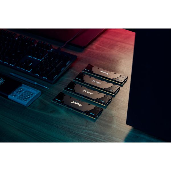 Kingston Technology FURY 16GB 3200MT/s DDR4 CL16 DIMM 1Gx8 Renegade Zwart (KF432C16RB12/16)