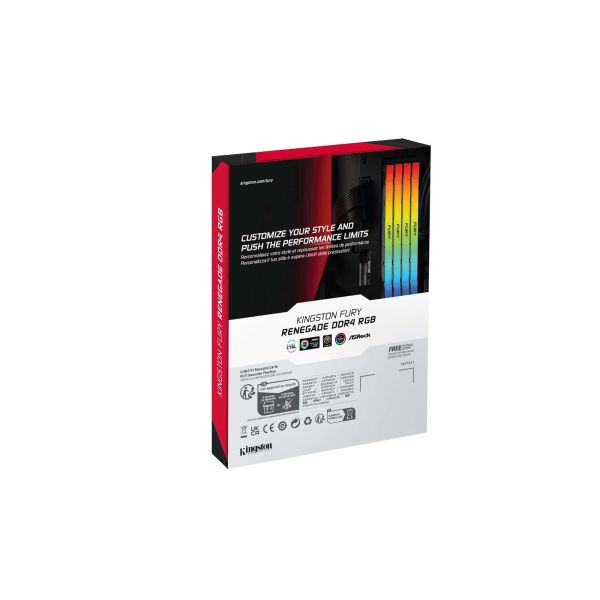 Kingston Technology FURY 256GB 3200MT/s DDR4 CL16 DIMM (set van 8) Renegade RGB (KF432C16RB2AK8/256)