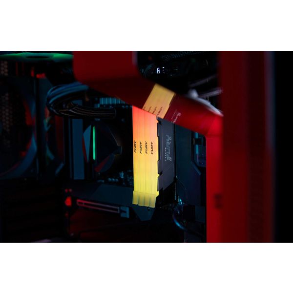 Kingston Technology FURY 256GB 3200MT/s DDR4 CL16 DIMM (set van 8) Renegade RGB (KF432C16RB2AK8/256)