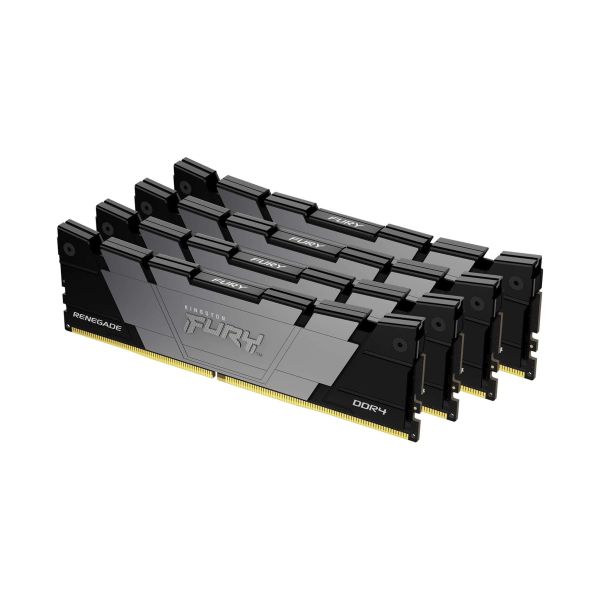 Kingston Technology FURY 128GB 3200MT/s DDR4 CL16 DIMM (set van 4) Renegade Zwart (KF432C16RB2K4/128)