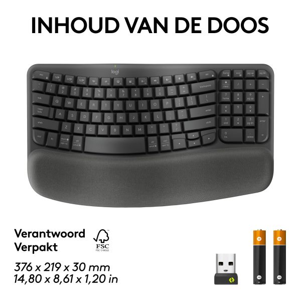 Logitech Wave Keys for Business Ergonomisch Toetsenbord (920-012334)