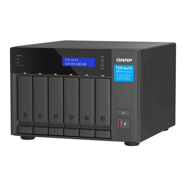 QNAP TVS-H674T-I5-32G data-opslag-server NAS Tower Ethernet LAN Zwart i5-12400 (TVS-H674T-I5-32G)