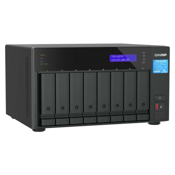 QNAP TVS-H874T-I9-64G data-opslag-server NAS Tower Ethernet LAN Zwart (TVS-H874T-I9-64G)