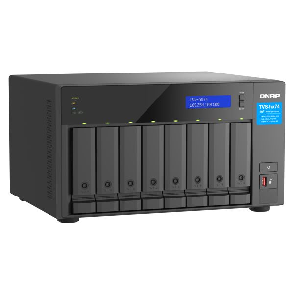 QNAP TVS-H874T-I9-64G data-opslag-server NAS Tower Intel® Core™ i9 64 GB DDR4 0 TB QNAP QTS Zwart (TVS-H874T-I9-64G)