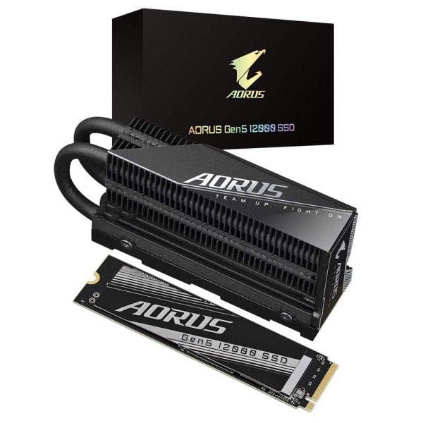 Gigabyte AORUS Gen5 12000 M.2 2 TB PCI Express 5.0 3D TLC NAND NVMe (AG512K2TB)
