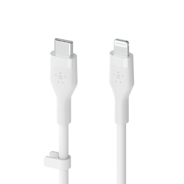 Belkin Cbl Silicone USB-C LTG 3M blc Wit (CAA009BT3MWH)