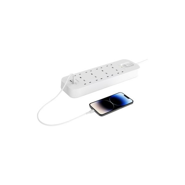 Belkin SRB003VF2M Overspanningsbeveiliging Wit 8 AC-uitgang(en) 2 m (SRB003VF2M)