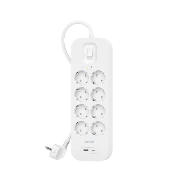 Belkin SRB003VF2M Overspanningsbeveiliging Wit 8 AC-uitgang(en) 2 m (SRB003VF2M)
