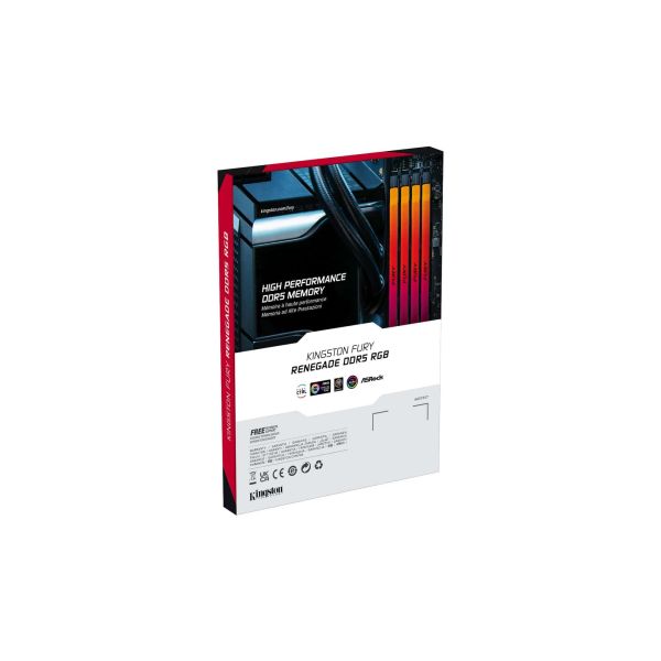 Kingston Technology FURY 32GB 8000MT/s DDR5 CL38 DIMM (set van 2) Renegade RGB XMP (KF580C38RSAK2-32) Kingston Technology FURY 32GB 8000MT/s DDR5 CL38 DIMM (set van 2) Renegade RGB XMP (KF580C38RSAK2-32)