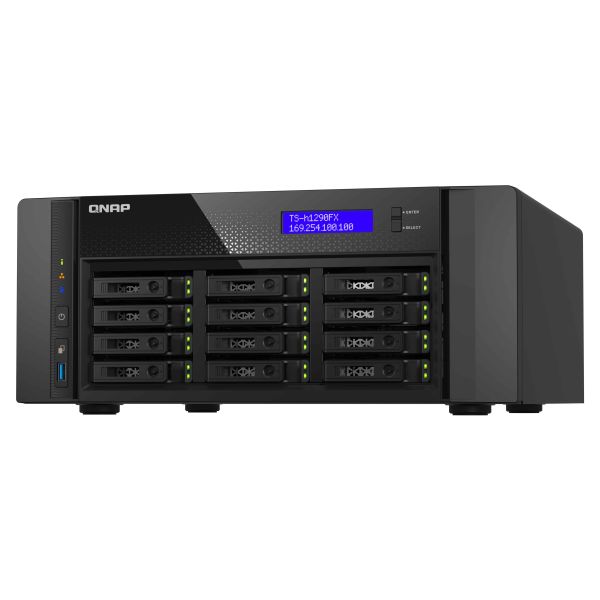 QNAP TS-h1290FX NAS Tower Ethernet LAN Zwart 7302P (TSH1290FX7302P256G)