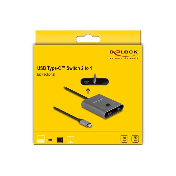 DeLOCK 11500 interface hub USB 3.2 Gen 2 (3.1 Gen 2) Type-C 10000 Mbit/s Grijs (11826)