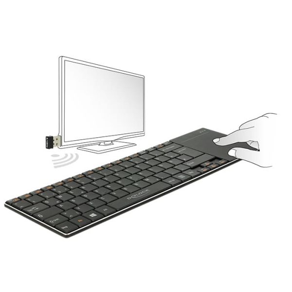 DeLOCK 12454 toetsenbord voor mobiel apparaat Zwart Micro-USB (12454)
