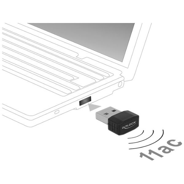 DeLOCK 12461 netwerkkaart WLAN 433 Mbit/s (12461)