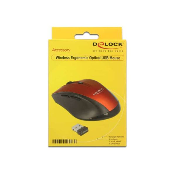 DeLOCK 12493 muis Rechtshandig RF Draadloos Optisch 1600 DPI (12493) DeLOCK 12493 muis Rechtshandig RF Draadloos Optisch 1600 DPI (12493)