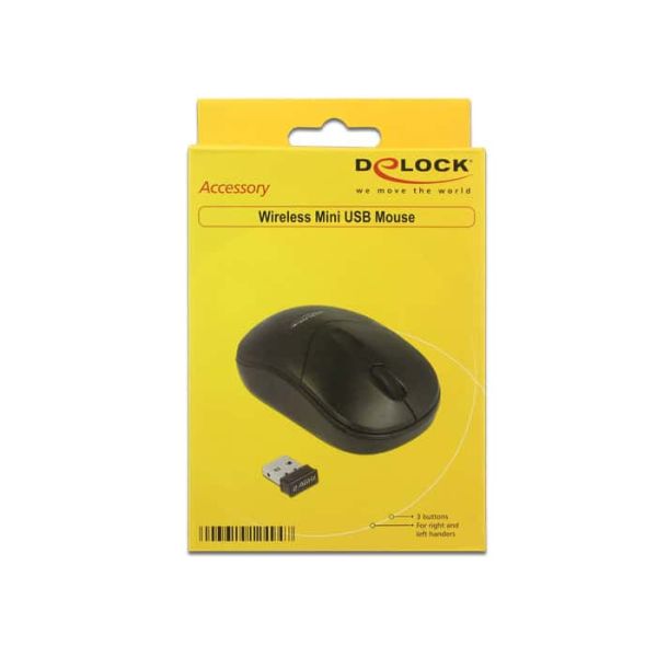 DeLOCK 12494 muis Ambidextrous RF Draadloos Optisch 1000 DPI (12494)