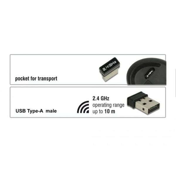 DeLOCK 12528 muis Rechtshandig RF Draadloos Optisch 1000 DPI (12528)