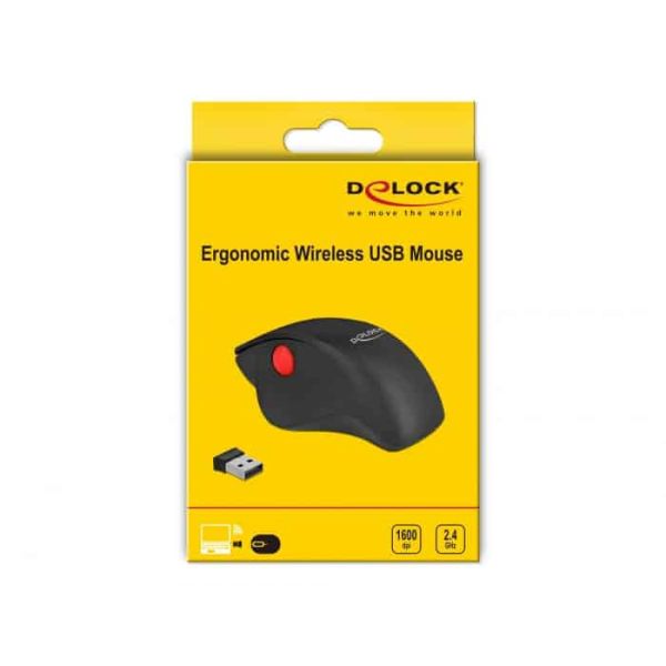 DeLOCK 12598 muis Rechtshandig Bluetooth + USB Type-A 1600 DPI (12598)
