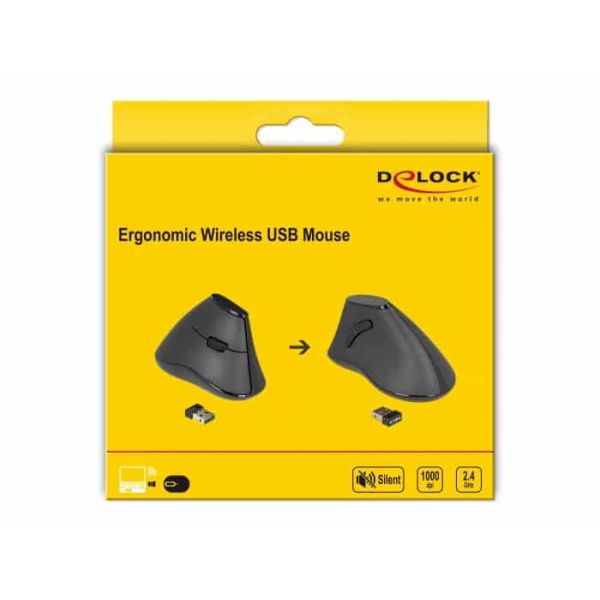 DeLOCK 12622 muis Rechtshandig RF Draadloos Optisch 1000 DPI (12622)