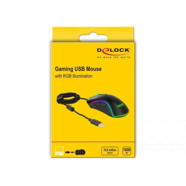DeLOCK 12670 muis Rechtshandig USB Type-A Optisch 10000 DPI (12670)