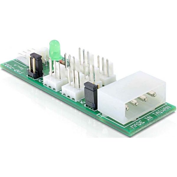 DeLOCK Distribution Board 6x fan 5V/12V interfacekaart/-adapter (25218)