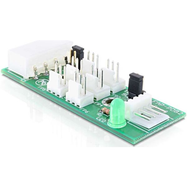 DeLOCK Distribution Board 6x fan 5V/12V interfacekaart/-adapter (25218)