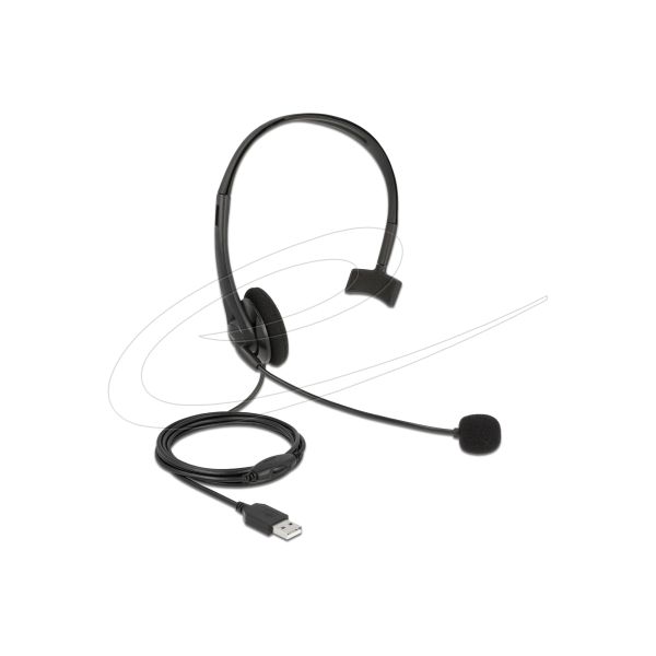 Delock USB Mono Headset met Volume Control (27177)